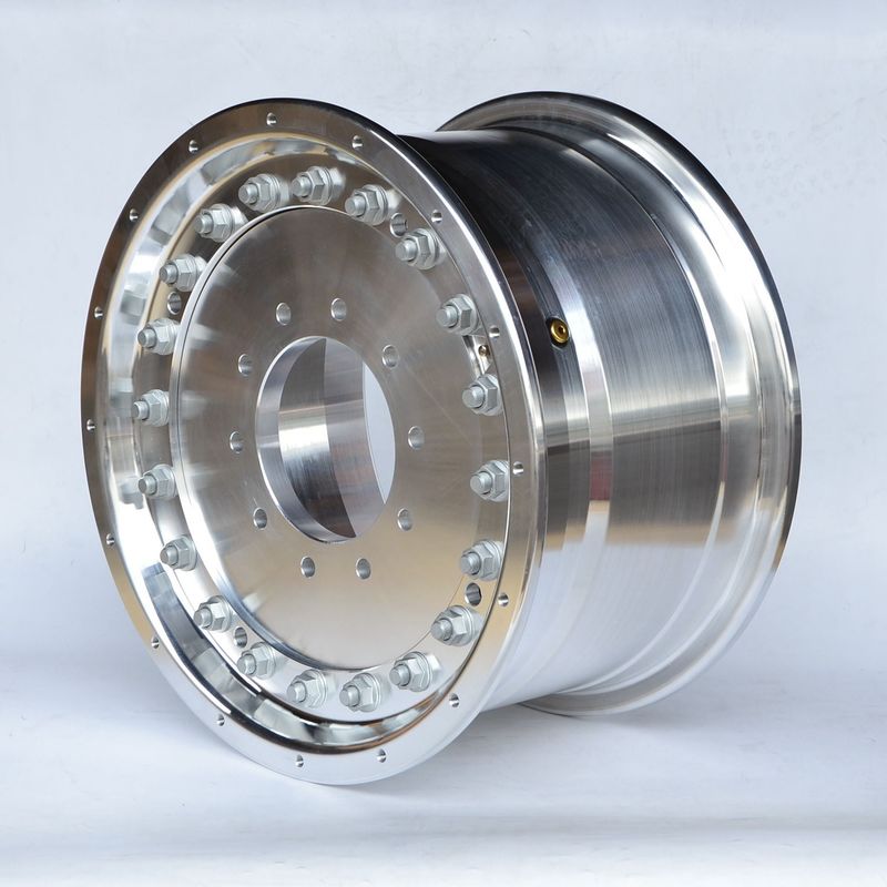 Grünes Super-Einrad 22,5x9,0 Vorderrad geschmiedet Aluminiumlegierung Lkw-Rad mit kundenspezifischer Polierung und Parametern