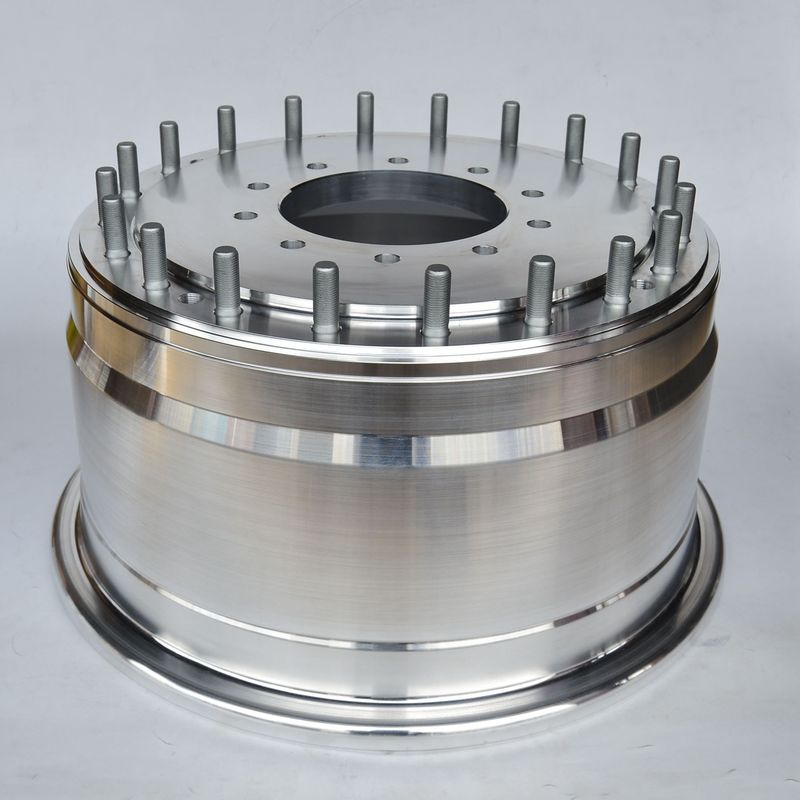 Grünes Super-Einrad 22,5x9,0 Vorderrad geschmiedet Aluminiumlegierung Lkw-Rad mit kundenspezifischer Polierung und Parametern