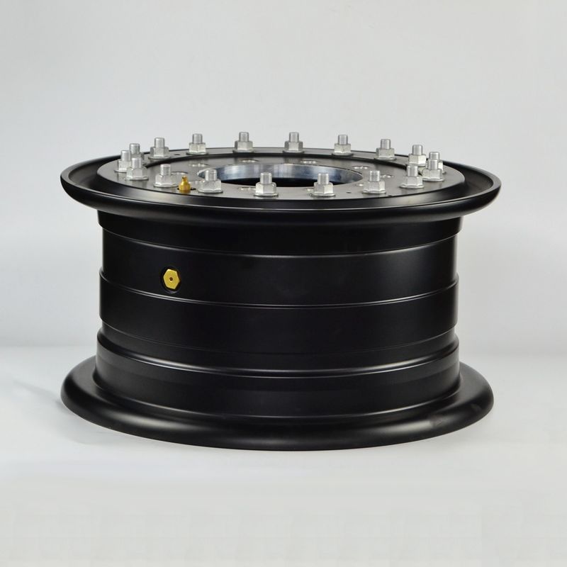 20 inch zwarte verf gesmeed legering wiel velgen voor speciale vrachtwagen A 6061 T6 grondstof in hoge vraag