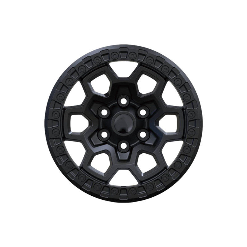 17 inch Offroad Custom Gesmeed Beadlock Wielen 17 X 9 Alloy Beadlock Matte Zwarte Alloy Wielen voor Retrofit / Upgrade Doel
