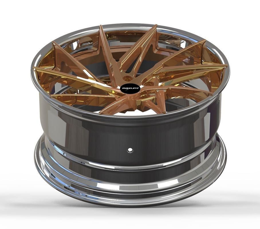 5-112 Gesmeed aluminium splijtstof wielen Polieren Hub Chroom op maat voor aangepaste auto