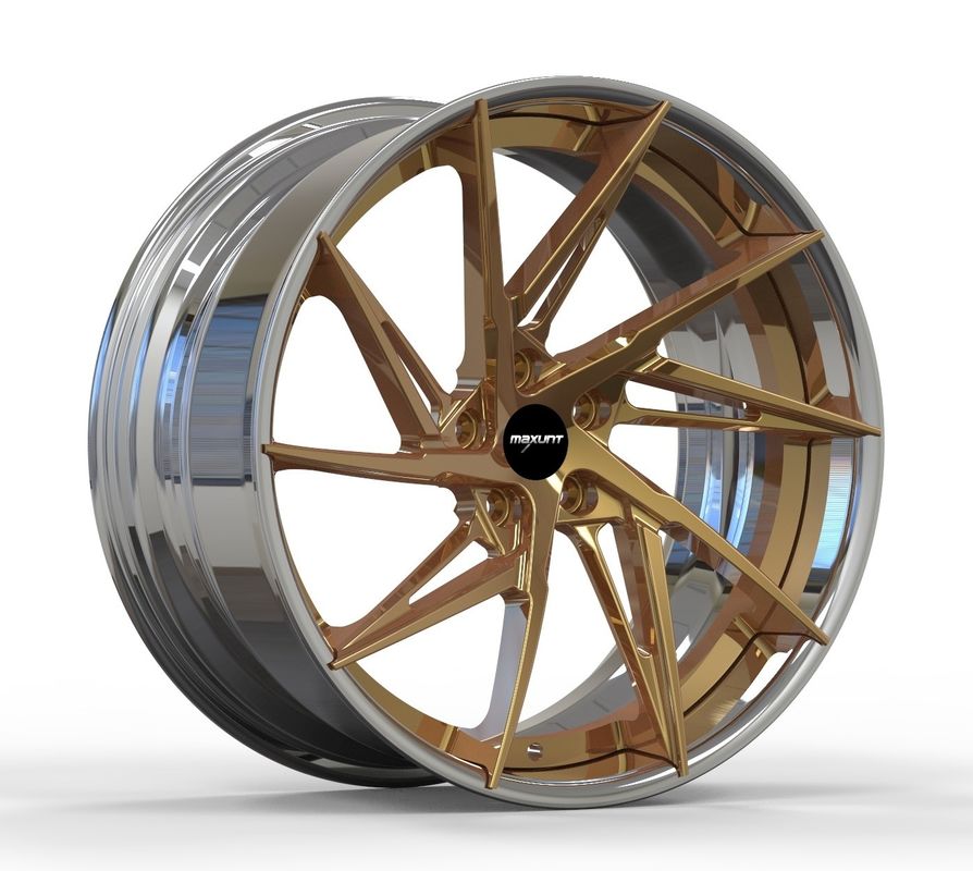5-112 Gesmeed aluminium splijtstof wielen Polieren Hub Chroom op maat voor aangepaste auto